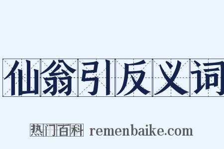 仙翁引反义词是什么意思的图片
